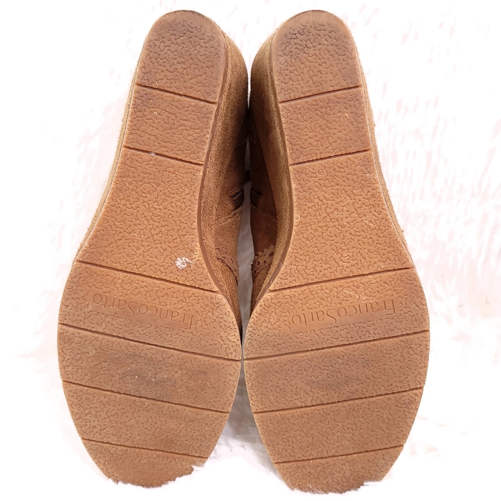 Franco Sarto Arielle Wedge Booties Suede Leather 9.5 - Picture 8 of 10